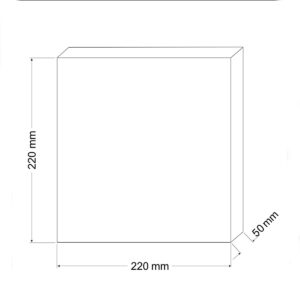 Burete granulatie medie 22x22x5cm 30ppi