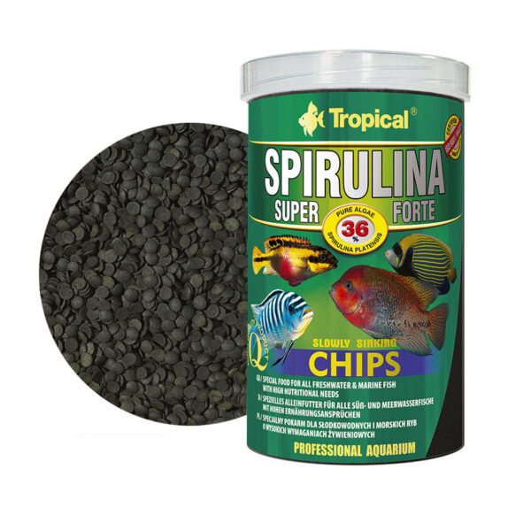 Hrana pesti Tropical Super Spirulina Forte 36% Chips 250ml