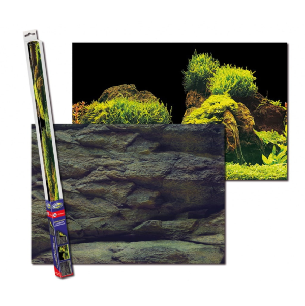 Fundal – Background acvariu dublu Roci Plante 100x50cm